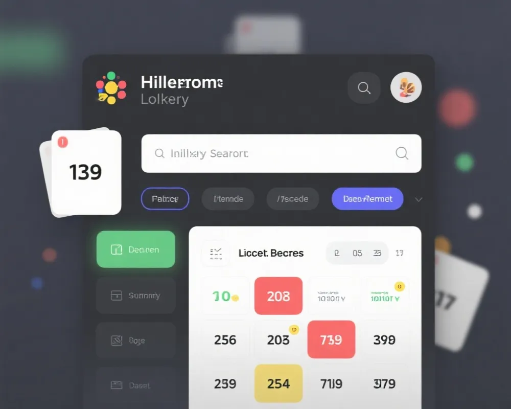开奖号码查询示意